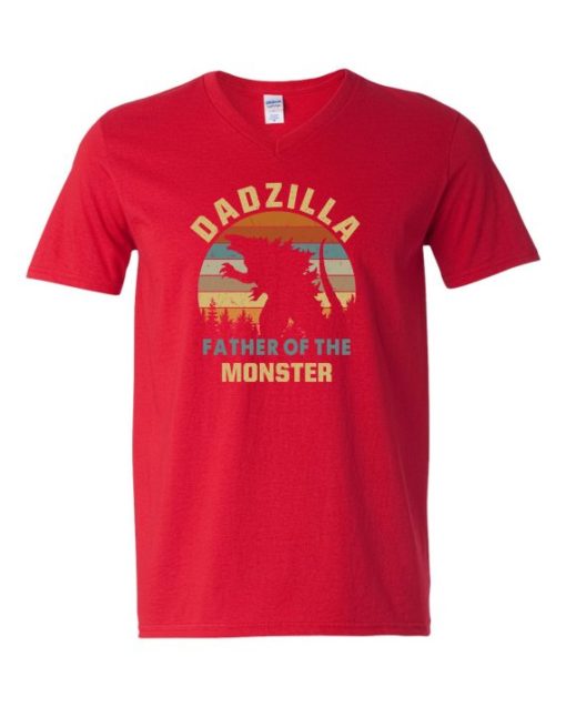 DADZZILLA - Adult V-neck T-shirt