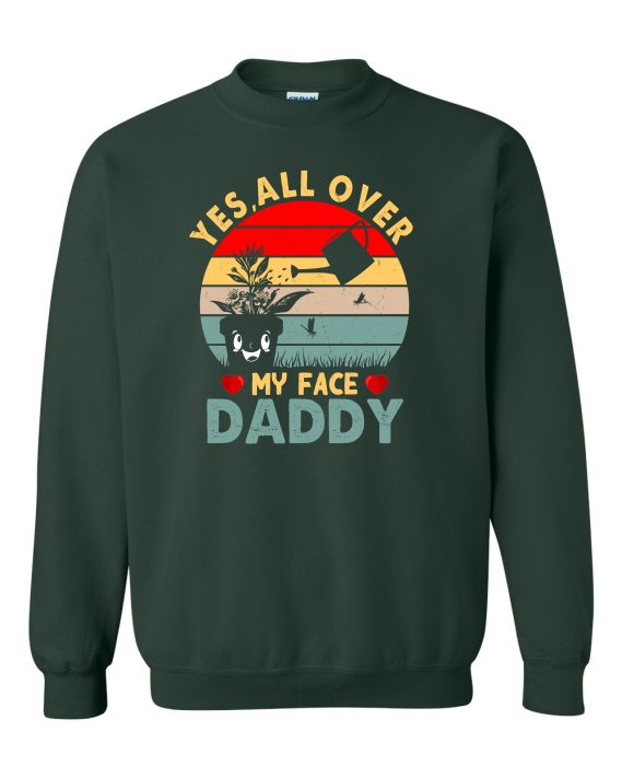 YES ALL OVER MY FACE  - Cotton Ouaté Col Rond (Unisexe) Pour Adultes