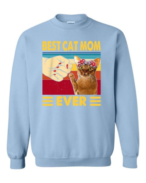 BEST CAT MOM  - Adult Crew Neck Sweatshirt (Unisex)