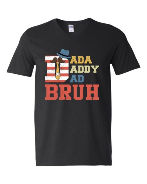 DADDY BRUH  - T-shirt Col V Pour Adultes