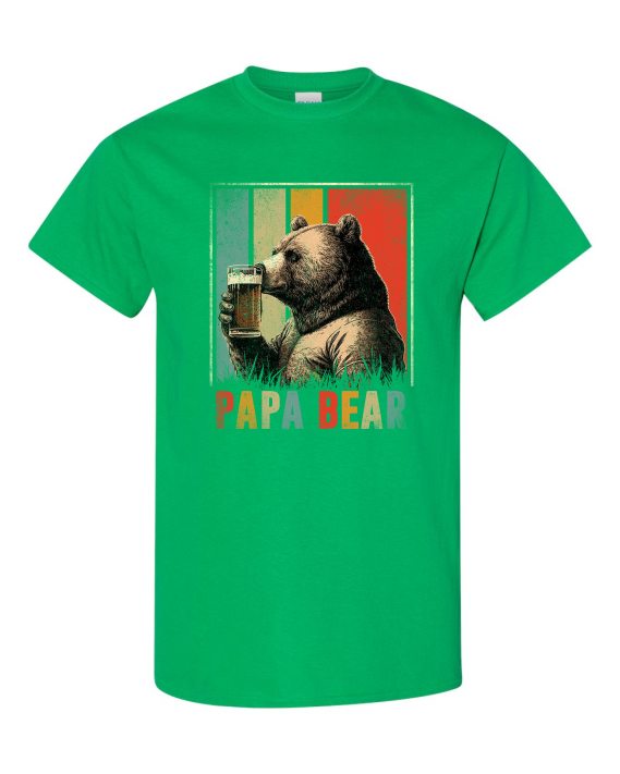 PAPA BEAR  - T-shirt Col Rond Pour Adultes