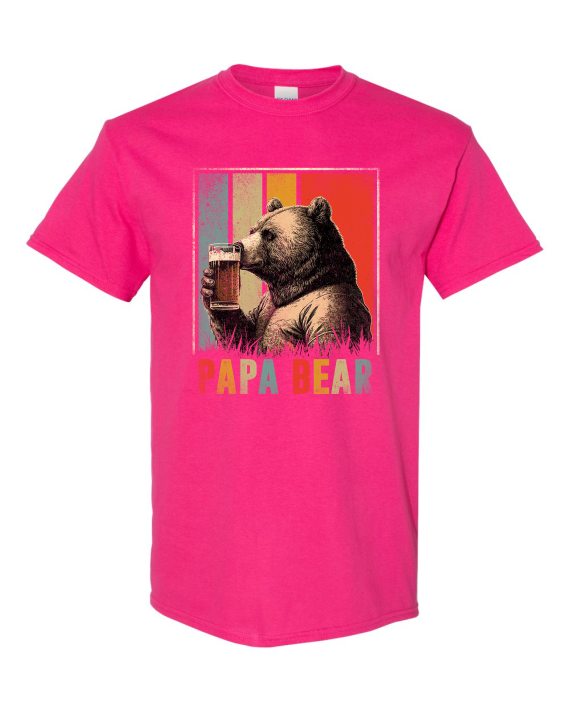 PAPA BEAR  - T-shirt Col Rond Pour Adultes