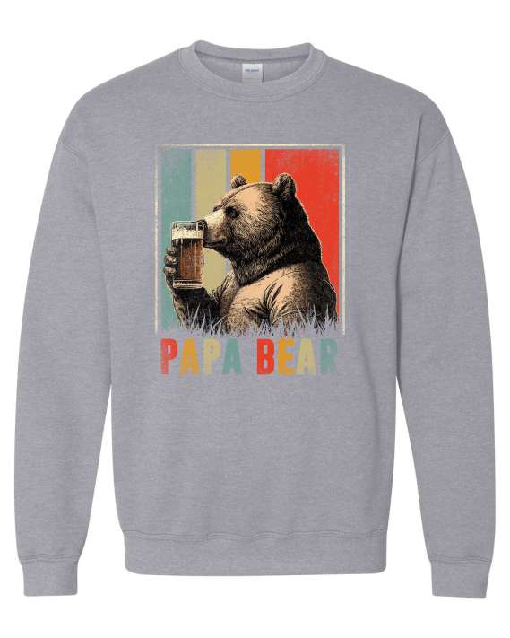 PAPA BEAR  - Cotton Ouaté Col Rond (Unisexe) Pour Adultes