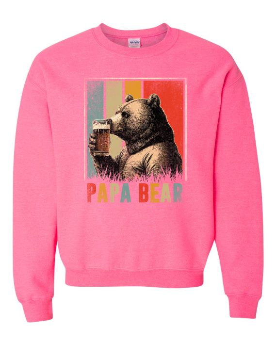 PAPA BEAR  - Cotton Ouaté Col Rond (Unisexe) Pour Adultes