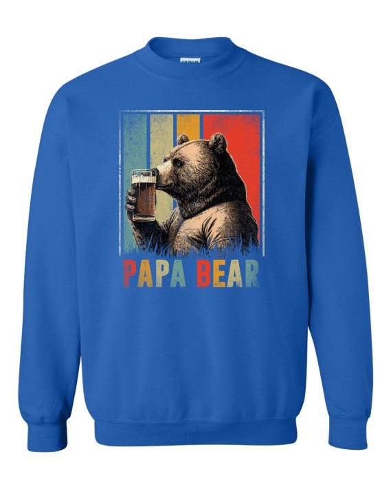 PAPA BEAR  - Cotton Ouaté Col Rond (Unisexe) Pour Adultes