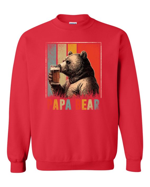 PAPA BEAR  - Cotton Ouaté Col Rond (Unisexe) Pour Adultes