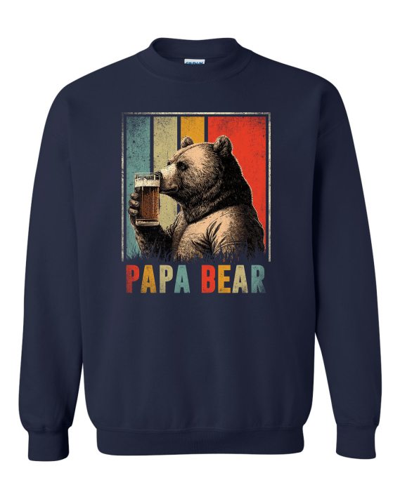 PAPA BEAR  - Cotton Ouaté Col Rond (Unisexe) Pour Adultes