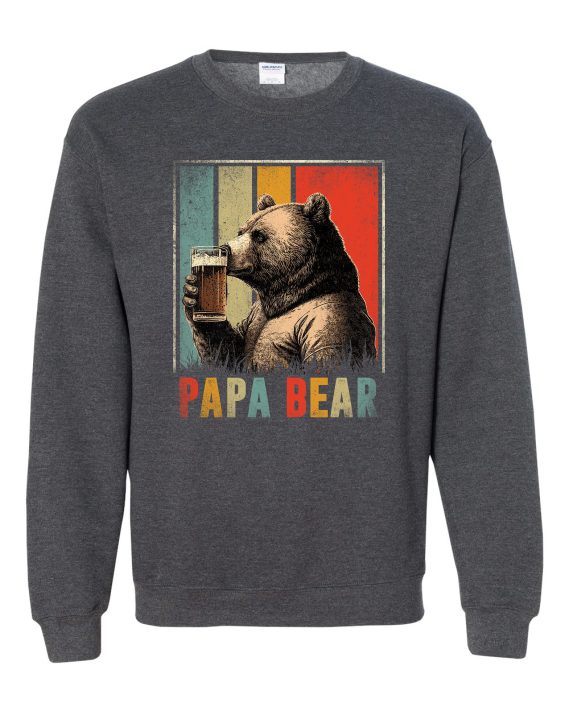PAPA BEAR  - Cotton Ouaté Col Rond (Unisexe) Pour Adultes