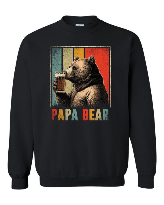 PAPA BEAR  - Cotton Ouaté Col Rond (Unisexe) Pour Adultes