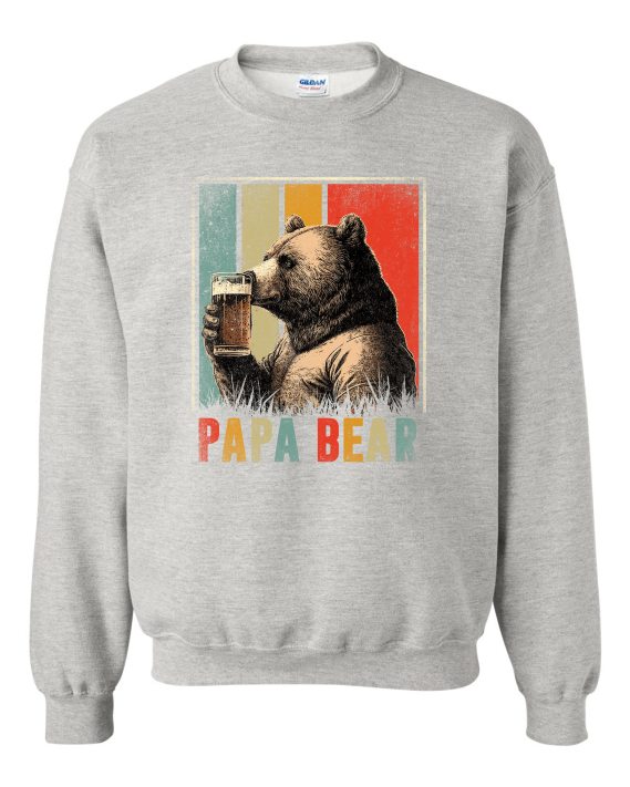 PAPA BEAR  - Cotton Ouaté Col Rond (Unisexe) Pour Adultes