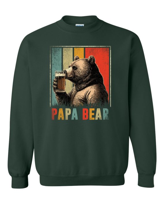 PAPA BEAR  - Cotton Ouaté Col Rond (Unisexe) Pour Adultes