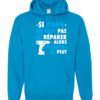 SI PAPA NE PEUT PAS WHITE  - Adult Hooded Sweatshirt (Unisex)