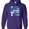 SI PAPA NE PEUT PAS WHITE  - Adult Hooded Sweatshirt (Unisex)