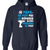 SI PAPA NE PEUT PAS WHITE  - Adult Hooded Sweatshirt (Unisex)