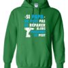 SI PAPA NE PEUT PAS WHITE  - Adult Hooded Sweatshirt (Unisex)