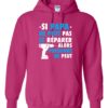 SI PAPA NE PEUT PAS WHITE  - Adult Hooded Sweatshirt (Unisex)