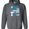 SI PAPA NE PEUT PAS WHITE  - Adult Hooded Sweatshirt (Unisex)