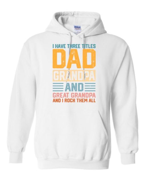 THREE TITLES DAD - Cotton Ouaté Kangourou (Unisexe) Pour Adulte