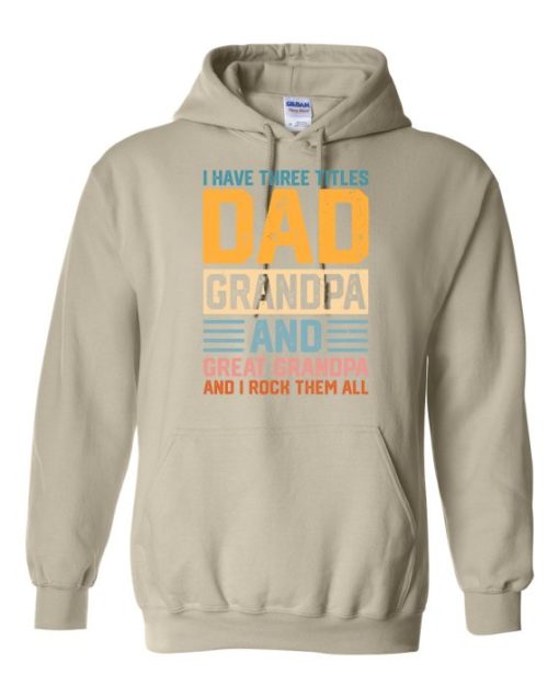 THREE TITLES DAD - Cotton Ouaté Kangourou (Unisexe) Pour Adulte
