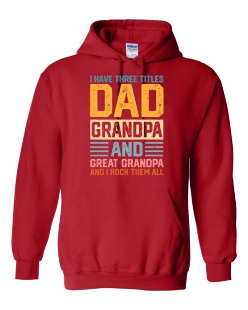 THREE TITLES DAD - Cotton Ouaté Kangourou (Unisexe) Pour Adulte