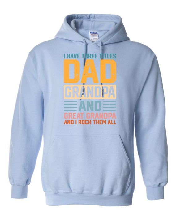 THREE TITLES DAD - Cotton Ouaté Kangourou (Unisexe) Pour Adulte