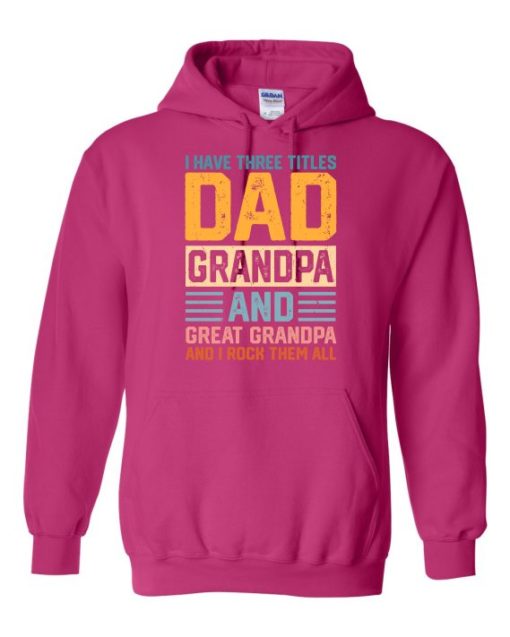 THREE TITLES DAD - Cotton Ouaté Kangourou (Unisexe) Pour Adulte