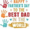 HAPPY FATHERS DAY TO THE BEST DAD - Adult V-neck T-shirt