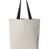 Q-Tees 11L Canvas Tote with Contrast-Color Handles