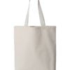 Q-Tees 11L Canvas Tote with Contrast-Color Handles