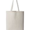 Q-Tees 11L Canvas Tote with Contrast-Color Handles