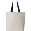 Q-Tees 11L Canvas Tote with Contrast-Color Handles