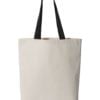 Q-Tees 11L Canvas Tote with Contrast-Color Handles