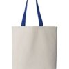 Q-Tees 11L Canvas Tote with Contrast-Color Handles