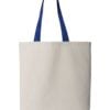 Q-Tees 11L Canvas Tote with Contrast-Color Handles
