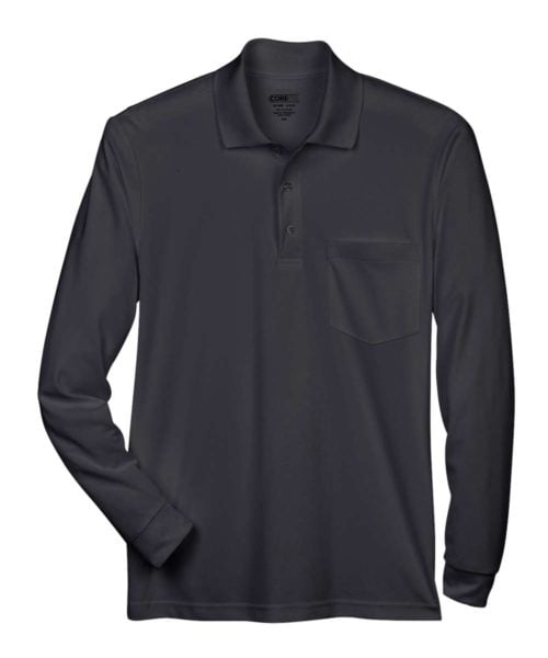 Polo Piqué à Manches Longues et Poche Performance Pinnacle pour Homme
