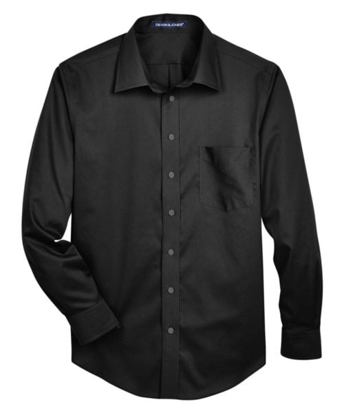 Men's Crown Collection® Solid Stretch Twill Woven Dress Shirt