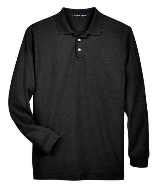 Men's Pima Piqué Long Sleeve Polo