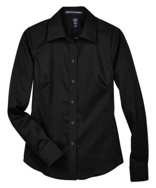 Women's Crown Collection® Solid Stretch Twill Woven Dress Shirt