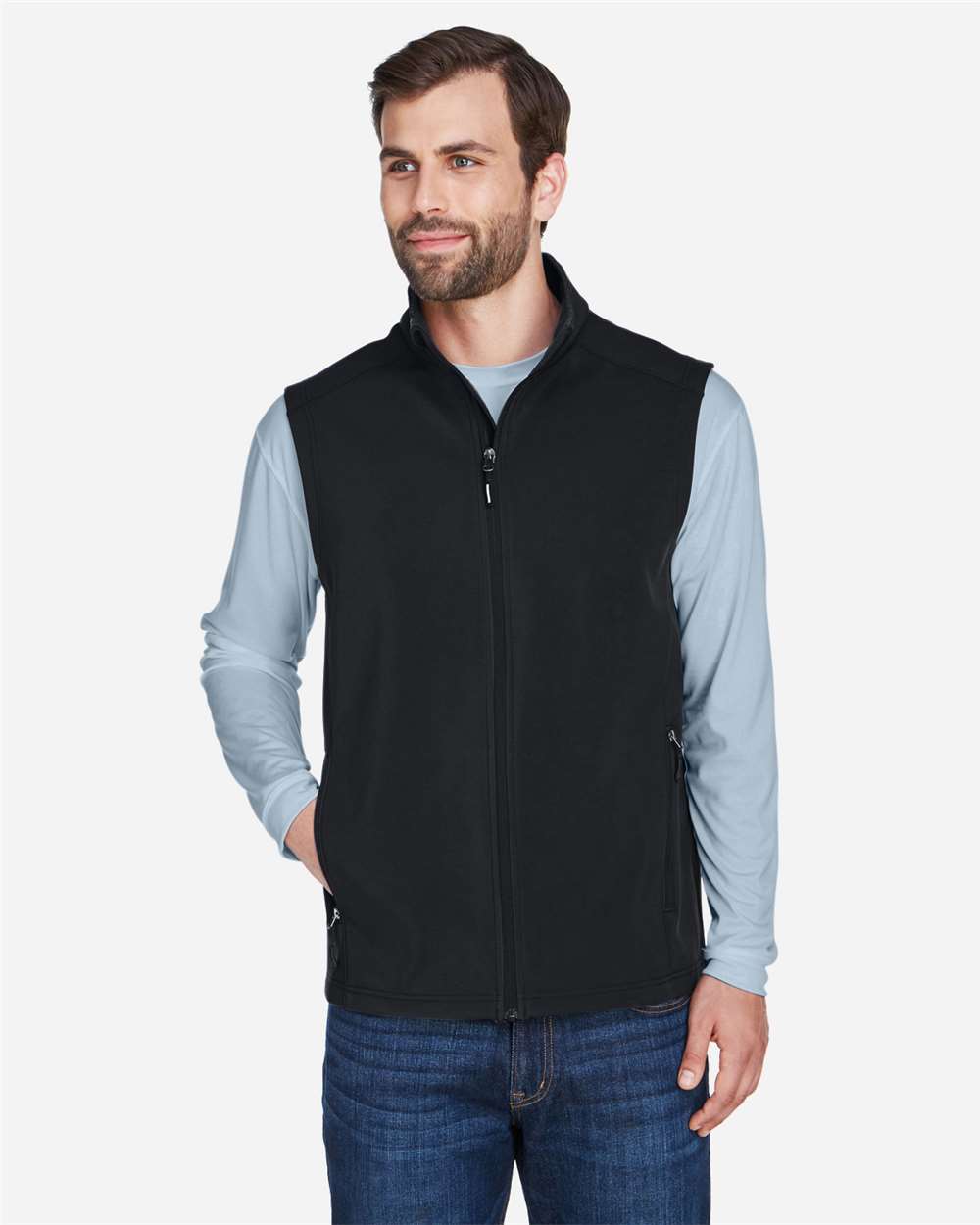 Gilet doux à double couche en polaire pour homme - Image 3