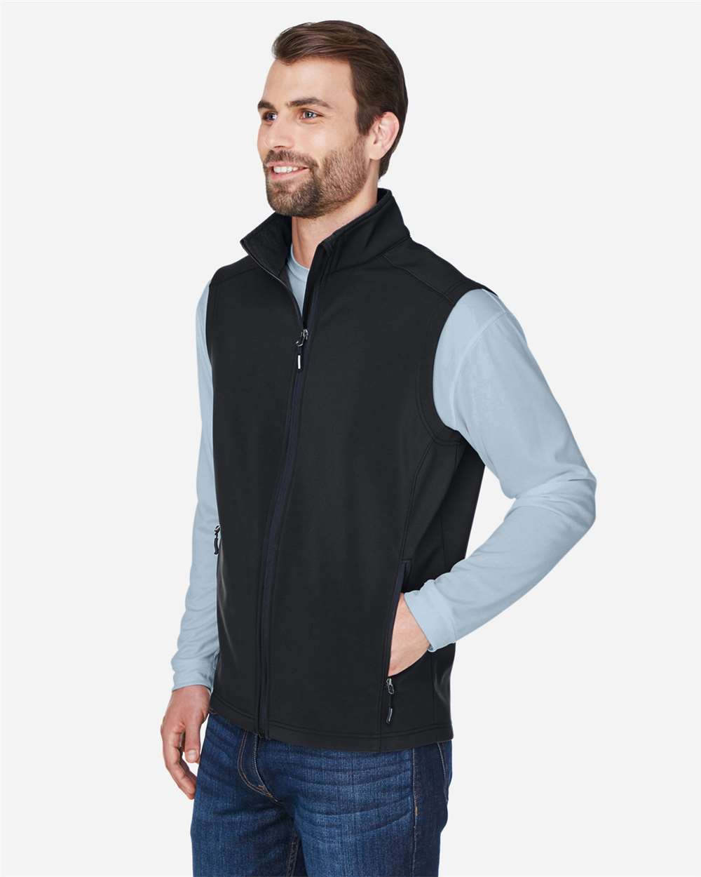 Gilet doux à double couche en polaire pour homme - Image 6