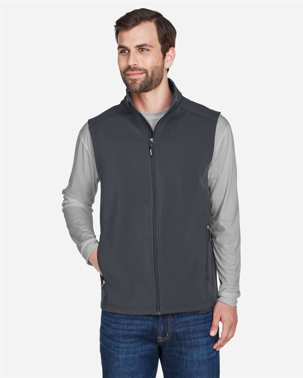 Gilet doux à double couche en polaire pour homme - Image 20