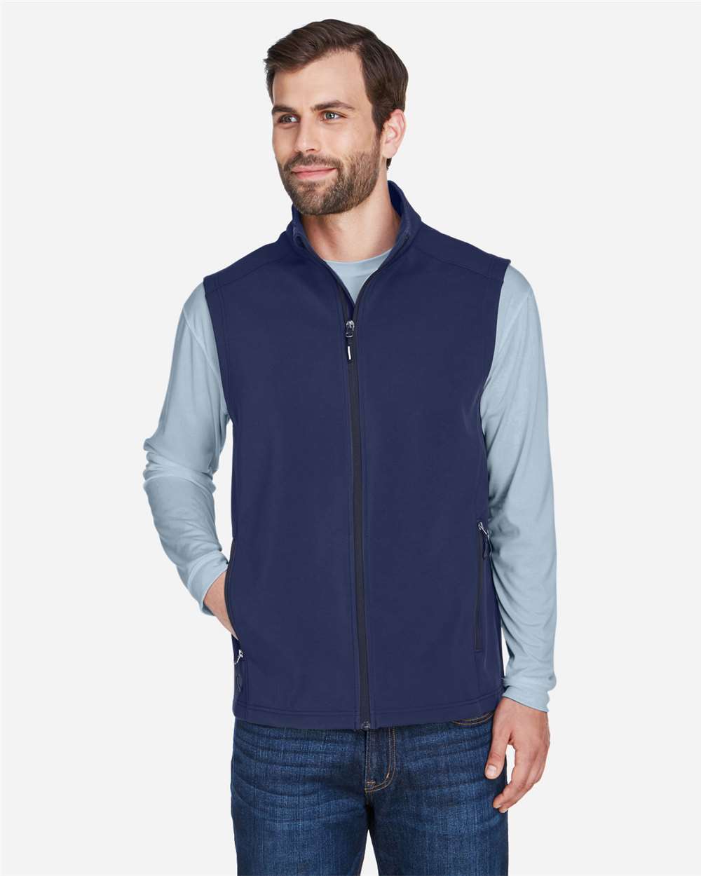 Gilet doux à double couche en polaire pour homme - Image 10