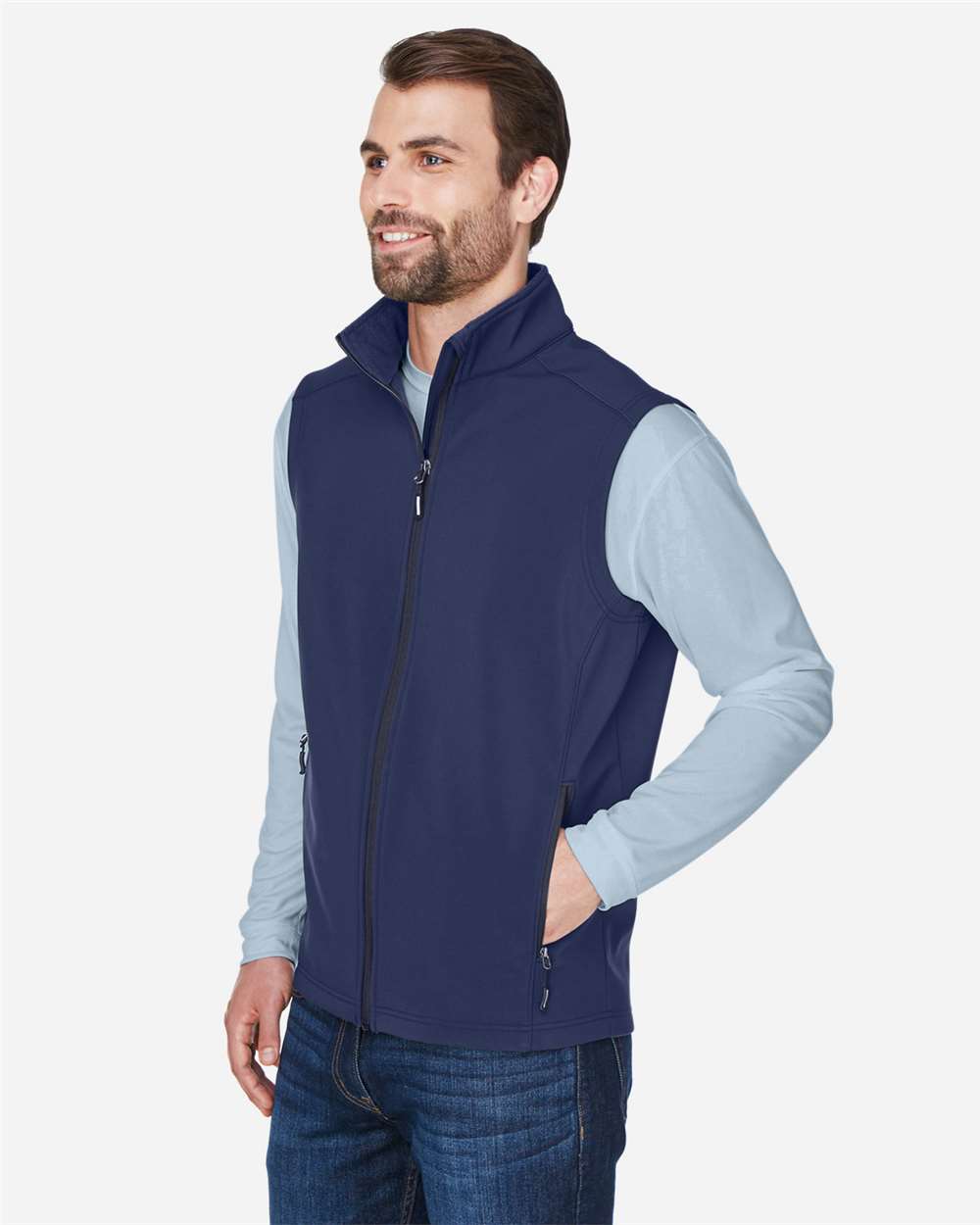 Gilet doux à double couche en polaire pour homme - Image 11