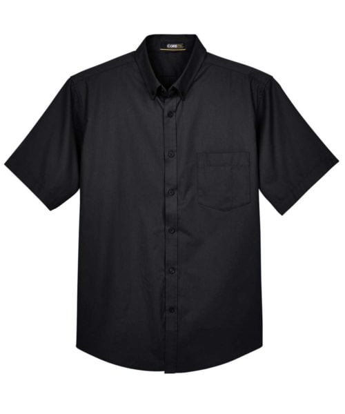 Chemise habillée à manches courtes en sergé Optimum pour hommes de grande taille