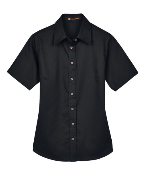 Chemise en Twill à Manches Courtes Easy Blend™ pour Femmes avec Traitement Anti-Taches