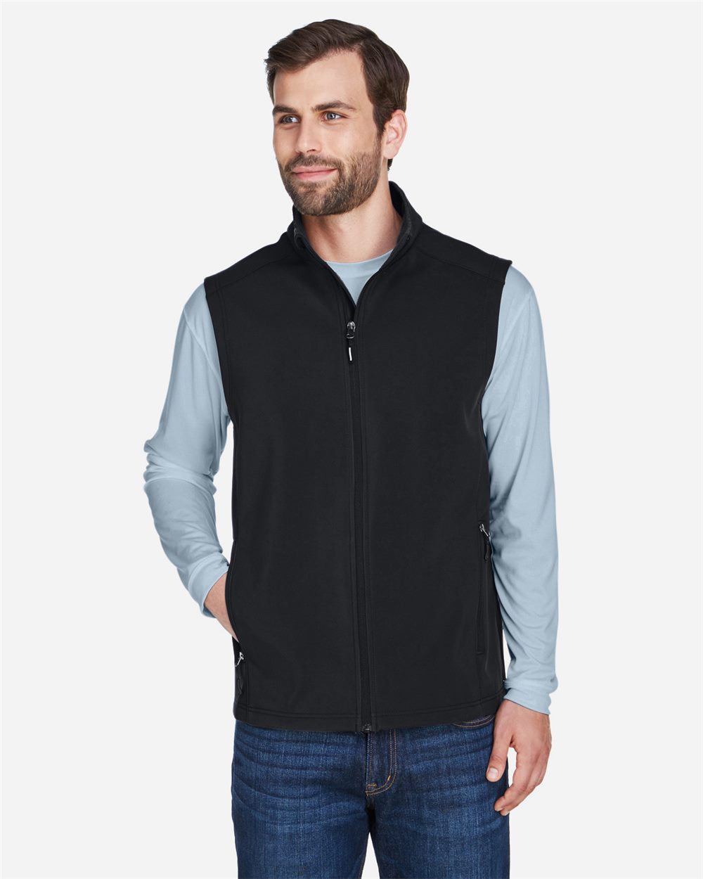 Gilet doux à double couche en polaire pour homme - Image 2