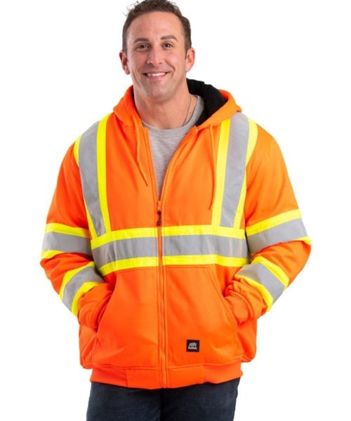 Safety Tall Striped Therman Lined Sweatshirt