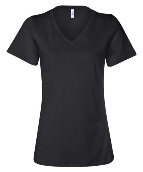 T-shirt Jersey Col V décontracté pour Femme