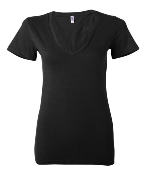 T-shirt Jersey col V profond pour femme