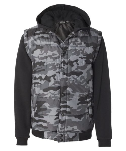 Men's Nylon Vest with Fleece Sleeves